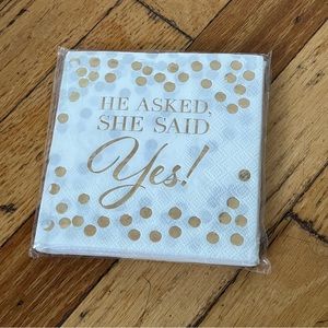 X16 He Asked She Said Yes - Napkins
